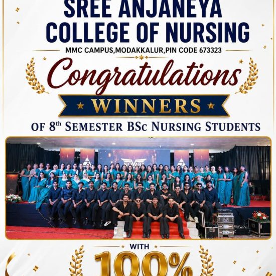 100% – Results – Congratulations to the 8th Sem B.Sc. Nursing Students