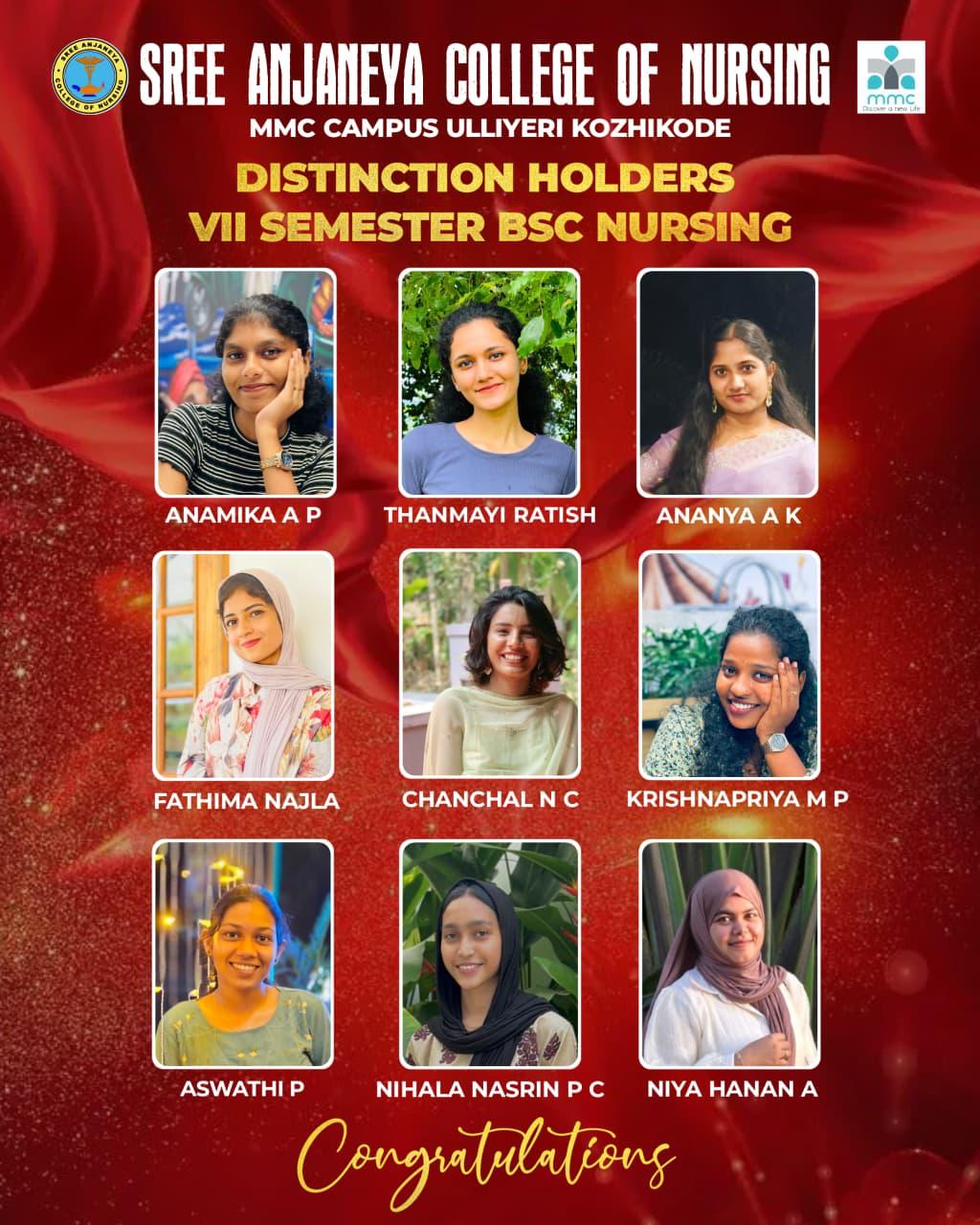 Congratulations to the 7th Sem B.Sc. Nursing Students